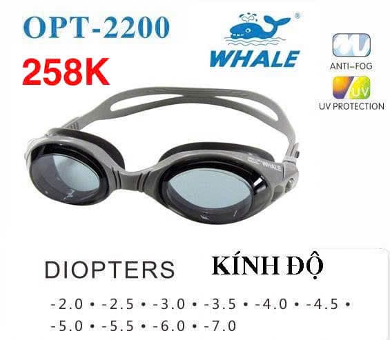 Kính bơi Whale có độ