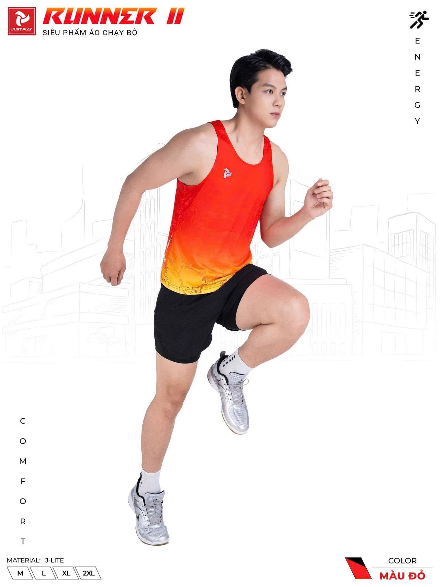 Áo Chạy Bộ Just Play – Runner II (Tank Top) Nam